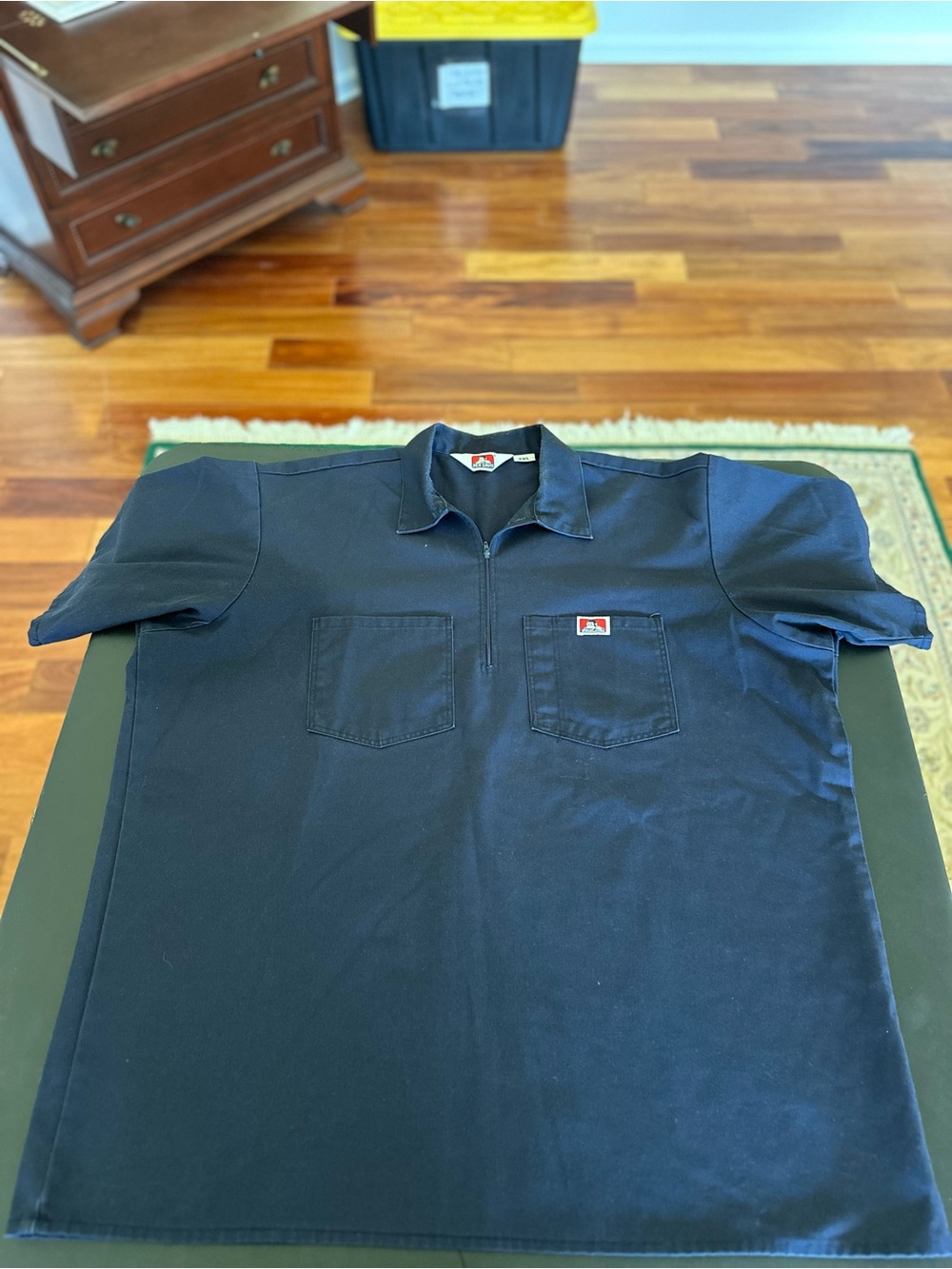 Ben Davis Men's Navy Short-Sleeve Work Shirt with Chest Pockets Size 2XL (read)